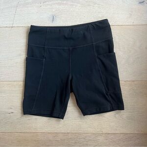 Athleta Girl • Black Stash Your Treasures Bike Short • Size M 8/10